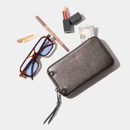 Donna Pouch Set - Metallic Pewter/Pewter