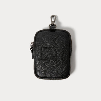 Mini Zip Clip-On Pouch - Black/Pewter