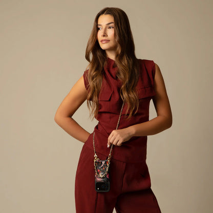 Rae Magnet Duet Wallet Crossbody Phone Case - Ceci Noir/Gold