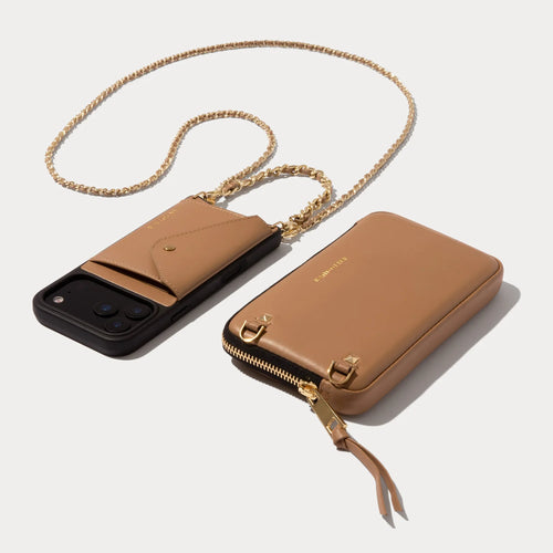 Lily Pouch Set - Tan/Gold