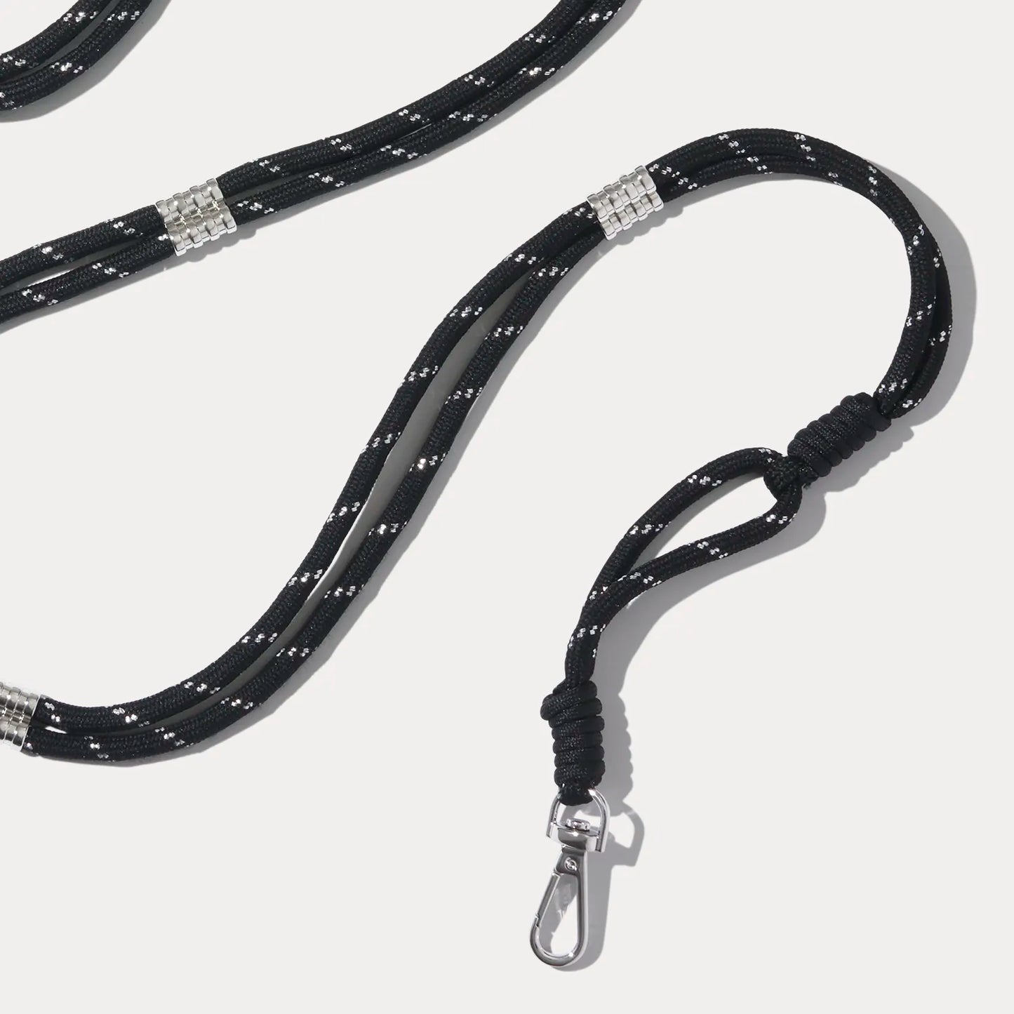 Layla Rope Strap - Black/Silver