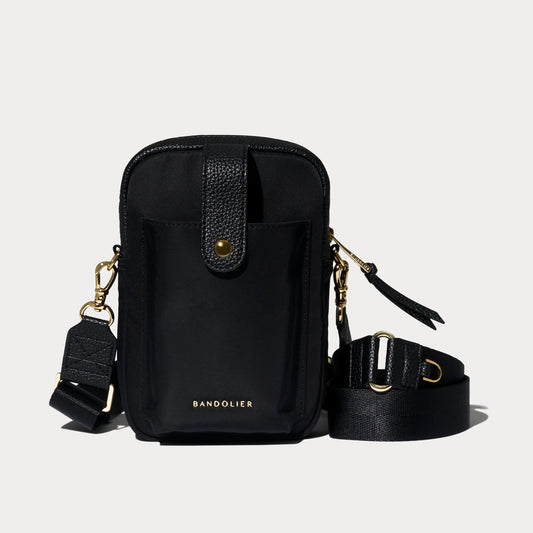 Dillon Nylon Crossbody Bag - Black/Gold