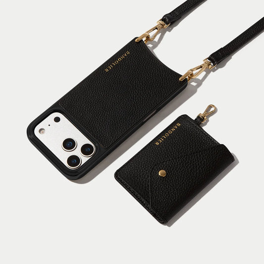 Remi Magnet Wallet Crossbody Phone Case - Black/Gold