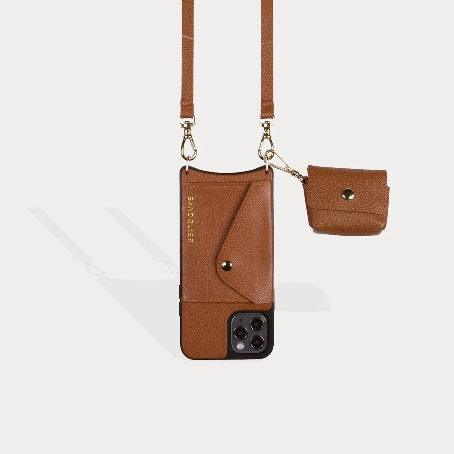 Avery AirPod Clip-On Pouch - Sienna/Gold