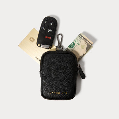 Mini Zip Clip-On Pouch - Black/Pewter