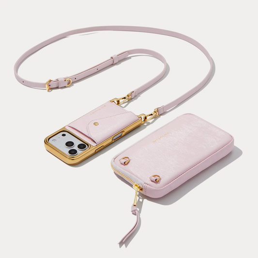 Donna Pouch Set - Pink Wave/Chrome Gold