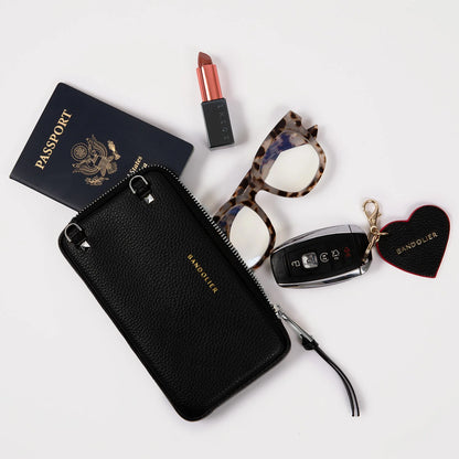 Hailey Pouch Set - Black/Chrome Silver