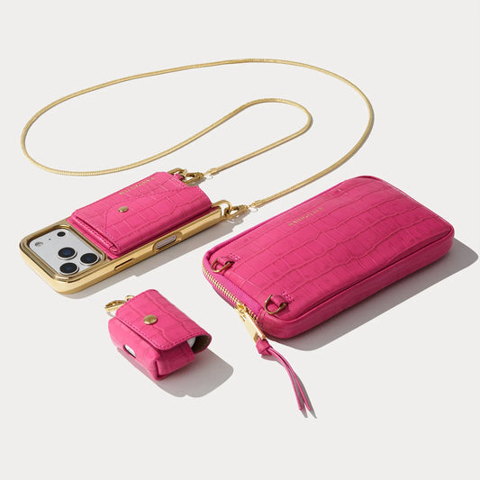 Remi Magnet Essentials Set - Magenta Croc/Chrome Gold