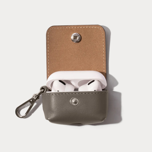 Avery AirPods Clip-On Pouch - Warm Gray/Antique Silver