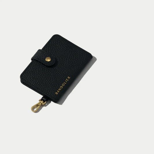 Add-On Sleek Mirror Magnet Wallet - Black/Gold