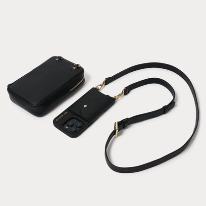 Large Expanded Pouch Set - Black/Gold