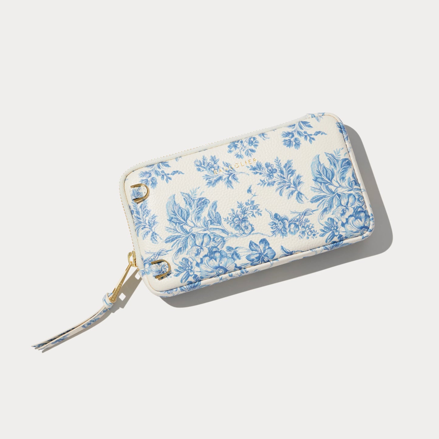 Expanded Zip Pouch - Chambray Toile/Gold