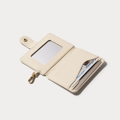 Ivy Magnet Wallet Crossbody Phone Case - Ivory Metallic Silver/Gold
