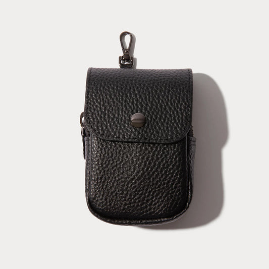 Remi Magnetic Zipper Pouch - Black/Pewter