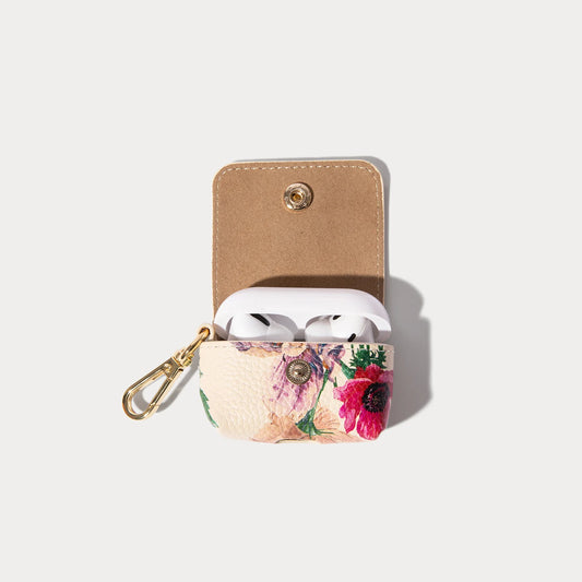 Avery AirPod Clip-On Pouch - Ceci Ivory Floral/Gold