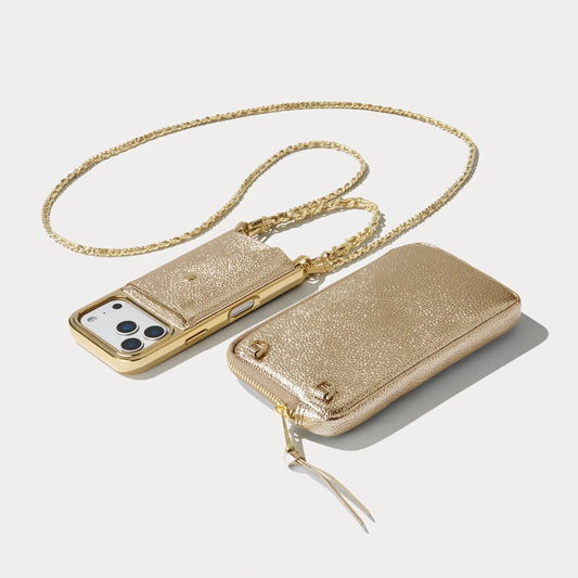 Lily Pouch Set - Metallic Gold/Chrome Gold