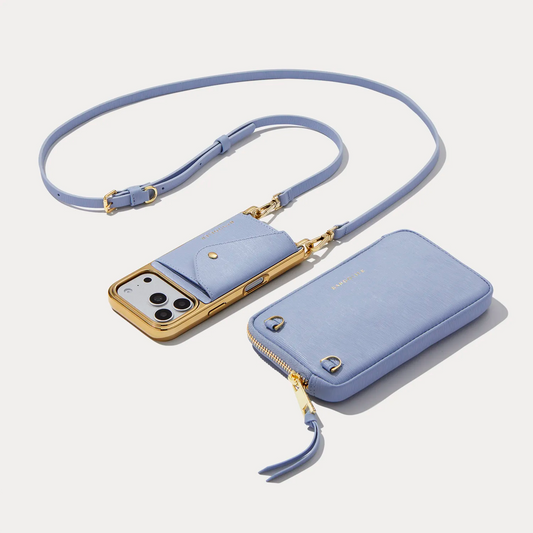 Donna Pouch Set - Periwinkle Wave/Gold
