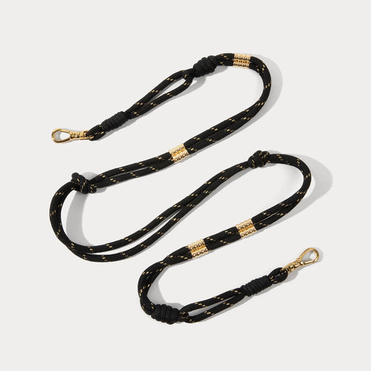Layla Rope Strap - Black/Gold