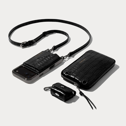 Remi Magnet Essentials Set - Black Croc/Pewter