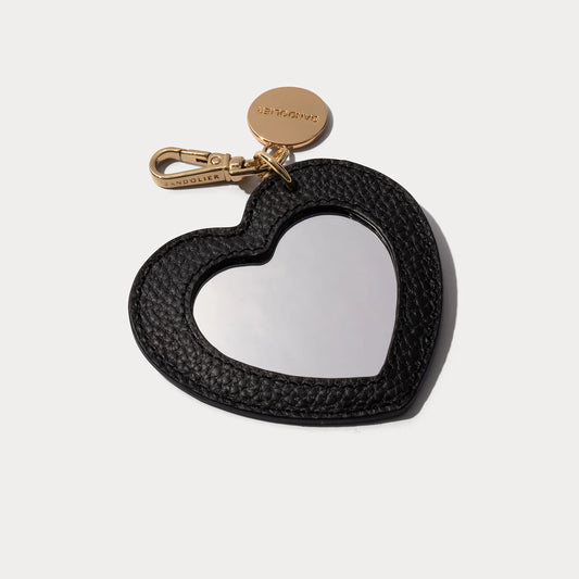 Mirror Heart Charm - Black/Gold