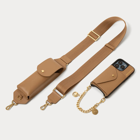 Maya with Lana Glasses Strap - Tan/Gold
