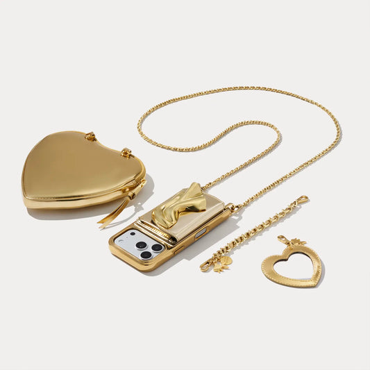 The Kaia Duet Heart Set - Gold Patent/Gold