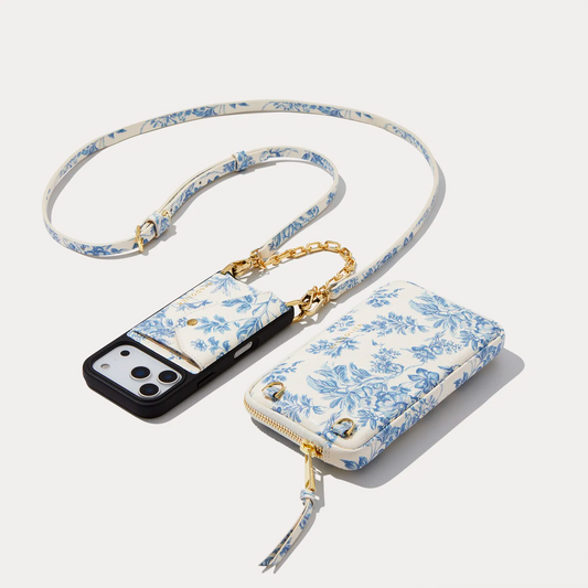 Valentina Duet Pouch Set - Chambray Toile/Gold