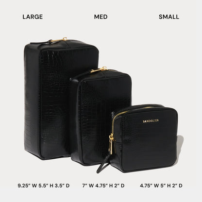 Toiletry Trio Nesting Bags - Black/Gold