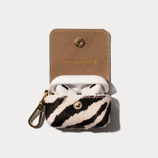 Avery AirPods Clip-On Pouch - Zebra/Gold