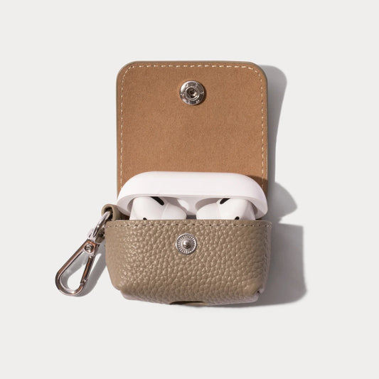 Avery AirPods Clip-On Pouch - Greige/Silver