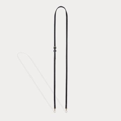 Emma Pebble Leather Adjustable Strap - Black/Gold