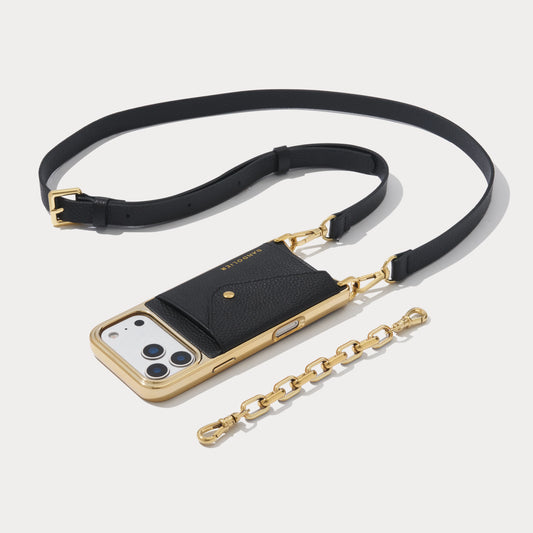 Hailey Astrid Wristlet Set - Black/Gold