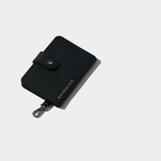 Add-On Sleek Mirror Magnet Wallet - Black/Pewter