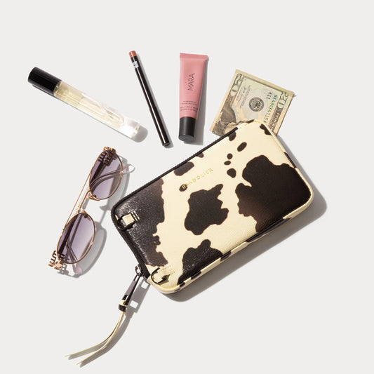 Expanded Zip Pouch - Spotted Hide/Pewter