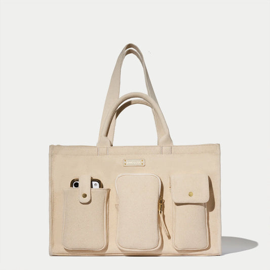 Dillon Carryall Tote - Natural/Gold