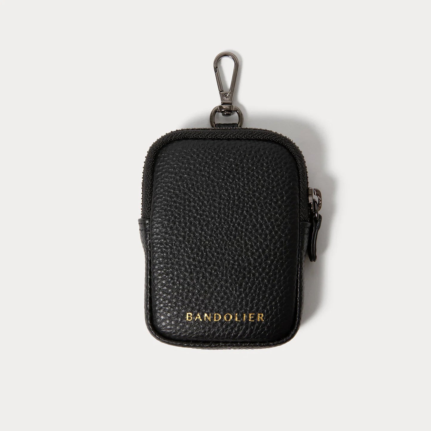 Mini Zip Clip-On Pouch - Black/Pewter
