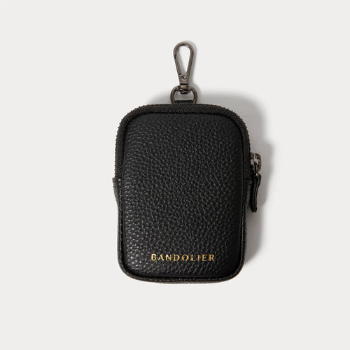 Mini Zip Clip-On Pouch - Black/Pewter