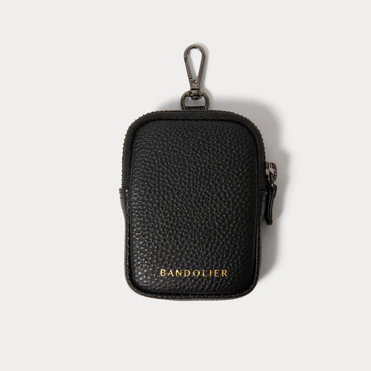 Mini Zip Clip-On Pouch - Black/Pewter