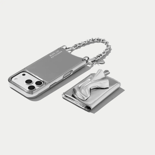 Kaia Wristlet Phone Case - Silver/Chrome Silver