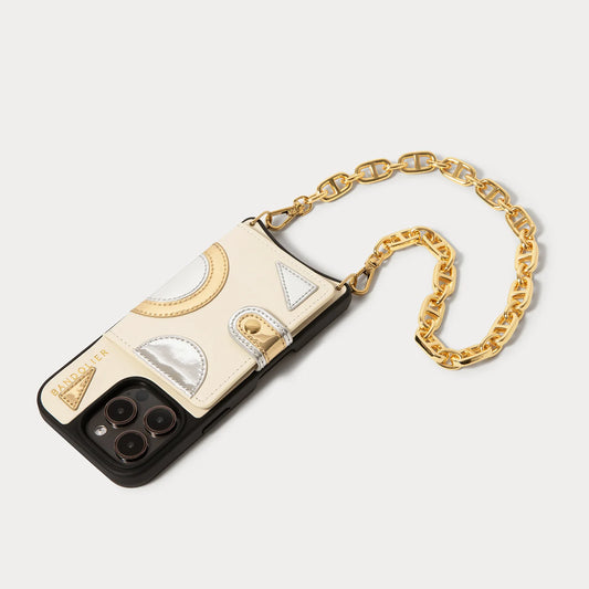 Isla MagSafe Charging Wristlet Phone Case - Ivory/Gold