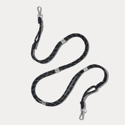 Layla Rope Strap - Black/Silver