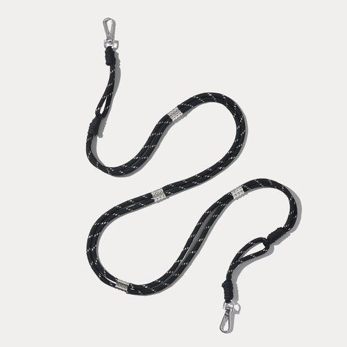 Layla Rope Strap - Black/Silver