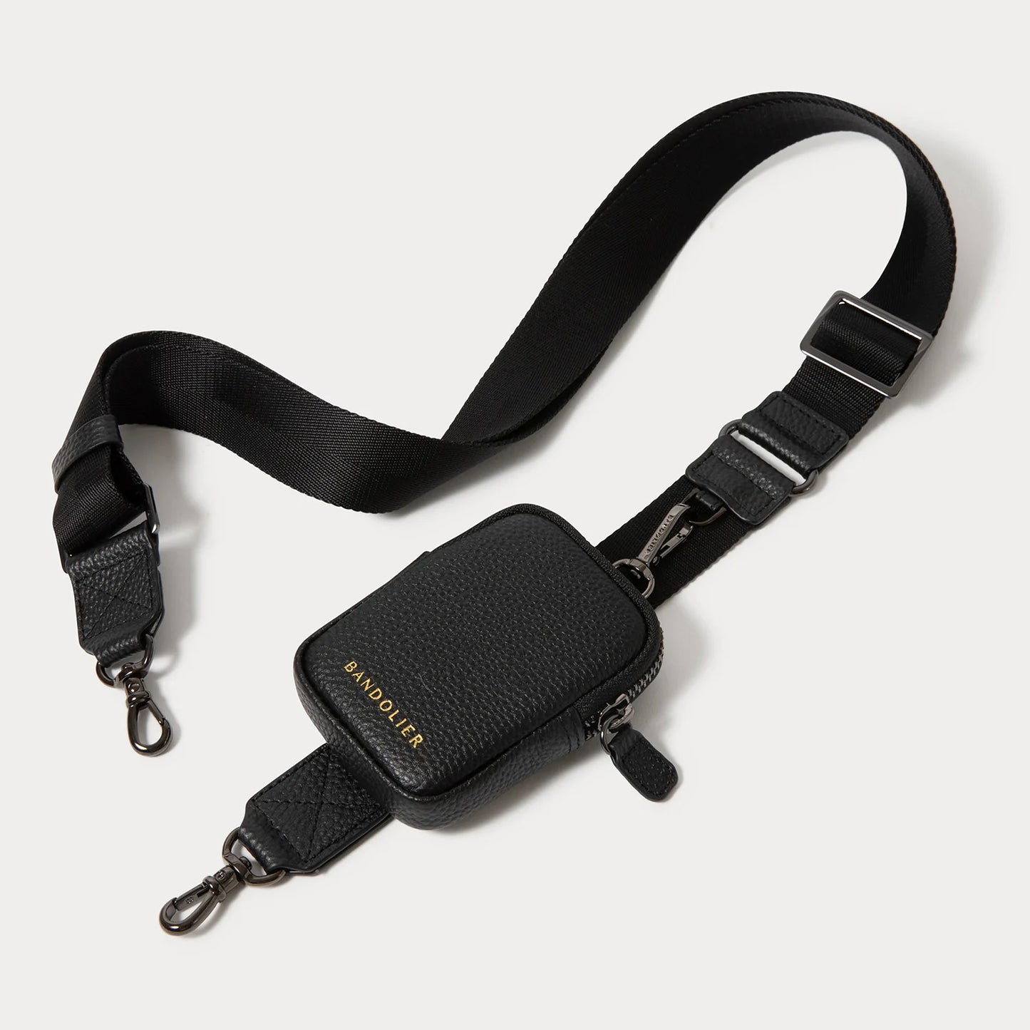 Mini Zip Clip-On Pouch - Black/Pewter