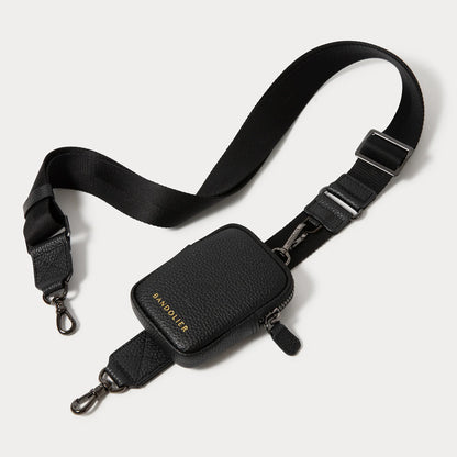 Mini Zip Clip-On Pouch - Black/Pewter